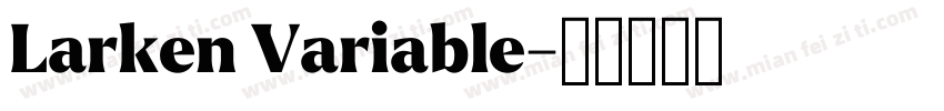 Larken Variable字体转换